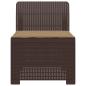 Preview: 1-Sitzer Garten-Sofa mit Kissen Rattan-Look PP Braun