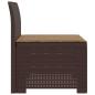Preview: 1-Sitzer Garten-Sofa mit Kissen Rattan-Look PP Braun