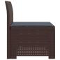 Preview: 1-Sitzer Garten-Sofa mit Kissen Rattan-Look PP Braun