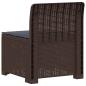 Preview: 1-Sitzer Garten-Sofa mit Kissen Rattan-Look PP Braun