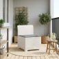 Preview: ARDEBO.de - 1-Sitzer Garten-Sofa mit Kissen Rattan-Look PP Weiß