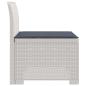 Preview: 1-Sitzer Garten-Sofa mit Kissen Rattan-Look PP Weiß