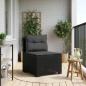 Preview: ARDEBO.de - 1-Sitzer Garten-Sofa mit Kissen Rattan-Look PP Anthrazit