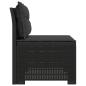 Preview: 1-Sitzer Garten-Sofa mit Kissen Rattan-Look PP Anthrazit