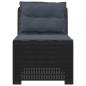 Preview: 1-Sitzer Garten-Sofa mit Kissen Rattan-Look PP Anthrazit
