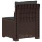 Preview: 1-Sitzer Garten-Sofa mit Kissen Rattan-Look PP Braun