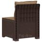 Preview: 1-Sitzer Garten-Sofa mit Kissen Rattan-Look PP Braun