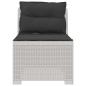 Preview: 1-Sitzer Garten-Sofa mit Kissen Rattan-Look PP Weiß