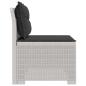 Preview: 1-Sitzer Garten-Sofa mit Kissen Rattan-Look PP Weiß