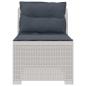 Preview: 1-Sitzer Garten-Sofa mit Kissen Rattan-Look PP Weiß
