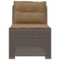Preview: 1-Sitzer Garten-Sofa mit Kissen Rattan-Look PP Hellgrau