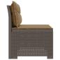 Preview: 1-Sitzer Garten-Sofa mit Kissen Rattan-Look PP Hellgrau