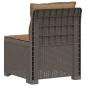 Preview: 1-Sitzer Garten-Sofa mit Kissen Rattan-Look PP Hellgrau