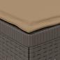 Preview: 1-Sitzer Garten-Sofa mit Kissen Rattan-Look PP Hellgrau