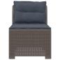 Preview: 1-Sitzer Garten-Sofa mit Kissen Rattan-Look PP Hellgrau