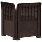 Preview: 1-Sitzer Garten-Sofa Rattan-Look PP Braun