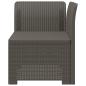 Preview: 1-Sitzer Garten-Sofa Rattan-Look PP Hellgrau