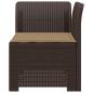 Preview: 1-Sitzer Garten-Sofa mit Kissen Rattan-Look PP Braun