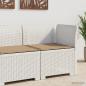 Preview: ARDEBO.de - 1-Sitzer Garten-Sofa mit Kissen Rattan-Look PP Weiß