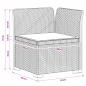 Preview: 1-Sitzer Garten-Sofa mit Kissen Rattan-Look PP Weiß