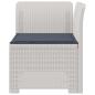 Preview: 1-Sitzer Garten-Sofa mit Kissen Rattan-Look PP Weiß