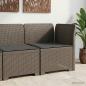 Preview: ARDEBO.de - 1-Sitzer Garten-Sofa mit Kissen Rattan-Look PP Hellgrau
