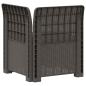 Preview: 1-Sitzer Garten-Sofa mit Kissen Rattan-Look PP Hellgrau