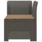 Preview: 1-Sitzer Garten-Sofa mit Kissen Rattan-Look PP Hellgrau