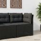 Preview: ARDEBO.de - 1-Sitzer Garten-Sofa mit Kissen Rattan-Look PP Anthrazit