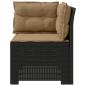 Preview: 1-Sitzer Garten-Sofa mit Kissen Rattan-Look PP Anthrazit