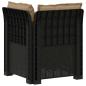 Preview: 1-Sitzer Garten-Sofa mit Kissen Rattan-Look PP Anthrazit