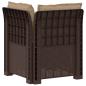 Preview: 1-Sitzer Garten-Sofa mit Kissen Rattan-Look PP Braun