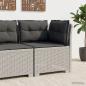 Preview: ARDEBO.de - 1-Sitzer Garten-Sofa mit Kissen Rattan-Look PP Weiß