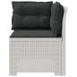Preview: 1-Sitzer Garten-Sofa mit Kissen Rattan-Look PP Weiß