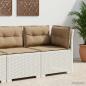 Preview: ARDEBO.de - 1-Sitzer Garten-Sofa mit Kissen Rattan-Look PP Weiß
