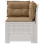 Preview: 1-Sitzer Garten-Sofa mit Kissen Rattan-Look PP Weiß