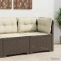 Preview: ARDEBO.de - 1-Sitzer Garten-Sofa mit Kissen Rattan-Look PP Hellgrau