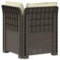 Preview: 1-Sitzer Garten-Sofa mit Kissen Rattan-Look PP Hellgrau