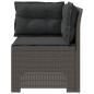 Preview: 1-Sitzer Garten-Sofa mit Kissen Rattan-Look PP Hellgrau