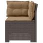 Preview: 1-Sitzer Garten-Sofa mit Kissen Rattan-Look PP Hellgrau