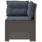 Preview: 1-Sitzer Garten-Sofa mit Kissen Rattan-Look PP Hellgrau