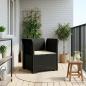 Preview: ARDEBO.de - 1-Sitzer Sessel mit Kissen Rattan-Look PP Anthrazit