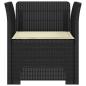 Preview: 1-Sitzer Sessel mit Kissen Rattan-Look PP Anthrazit