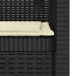Preview: 1-Sitzer Sessel mit Kissen Rattan-Look PP Anthrazit