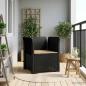 Preview: ARDEBO.de - 1-Sitzer Sessel mit Kissen Rattan-Look PP Anthrazit