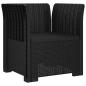 Preview: 1-Sitzer Sessel mit Kissen Rattan-Look PP Anthrazit