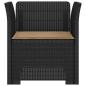 Preview: 1-Sitzer Sessel mit Kissen Rattan-Look PP Anthrazit