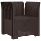 Preview: 1-Sitzer Sessel mit Kissen Rattan-Look PP Braun