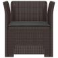 Preview: 1-Sitzer Sessel mit Kissen Rattan-Look PP Braun