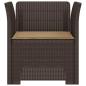 Preview: 1-Sitzer Sessel mit Kissen Rattan-Look PP Braun